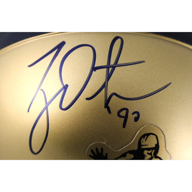 Ty Detmer Signed Heisman Trophy VSR4 Gold Mini Helmet ("90" Inscription)
