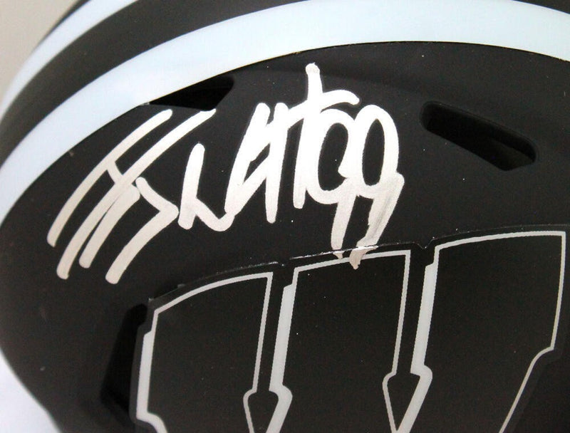 JJ Watt Autographed Wisconsin Badgers Eclipse Speed Mini Helmet