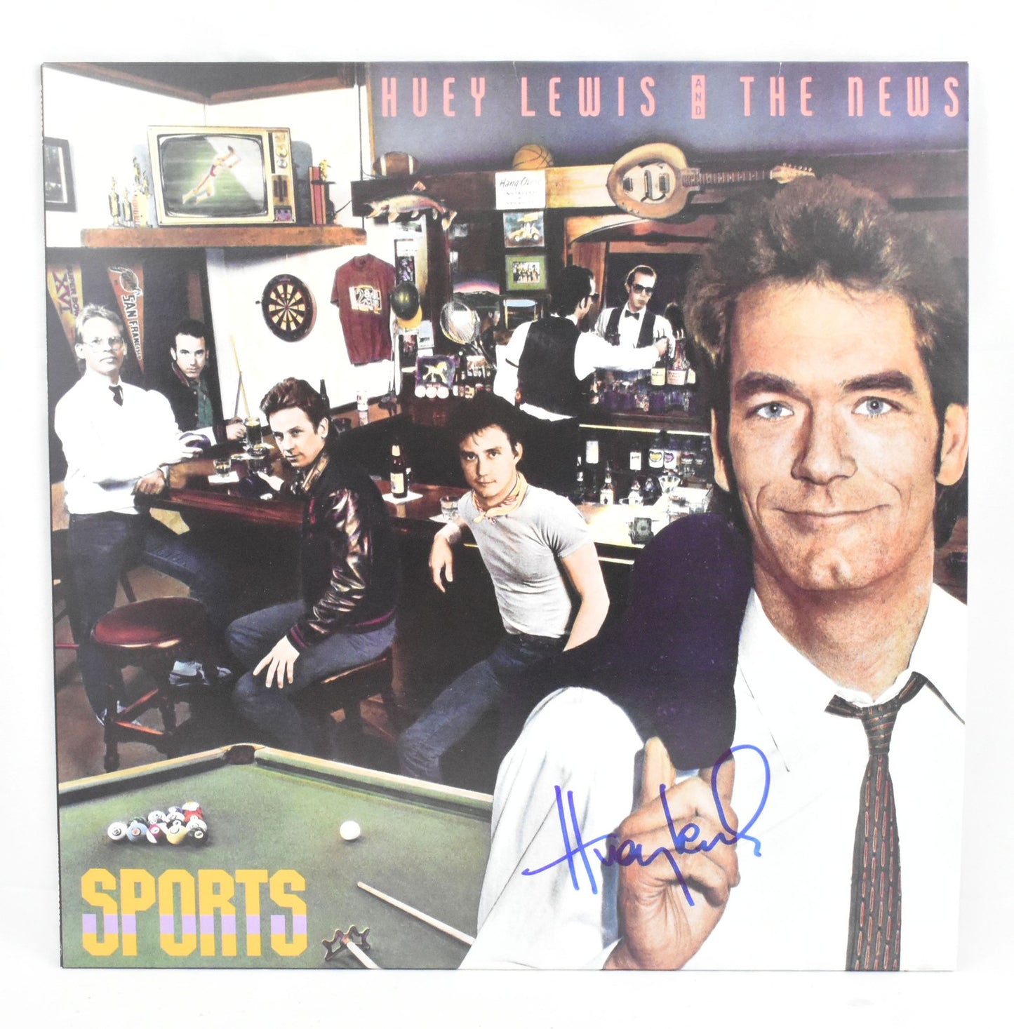 Huey Lewis Signed Huey Lewis and the News "Sports" Vinyl Album