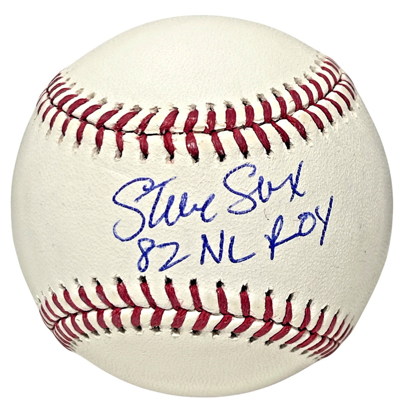 Steve Sax Signed '82 NL ROY Inscribed Official Major League Baseball BAS