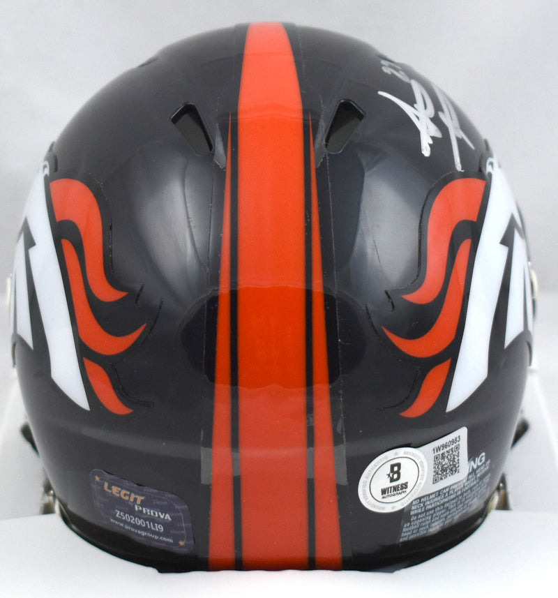 Steve Atwater Autographed Denver Broncos Speed Mini Helmet
