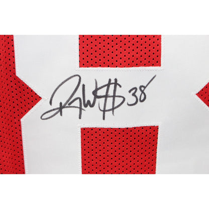 Roy Williams Autographed Red College Style Jersey (2 Inscriptions) BAS