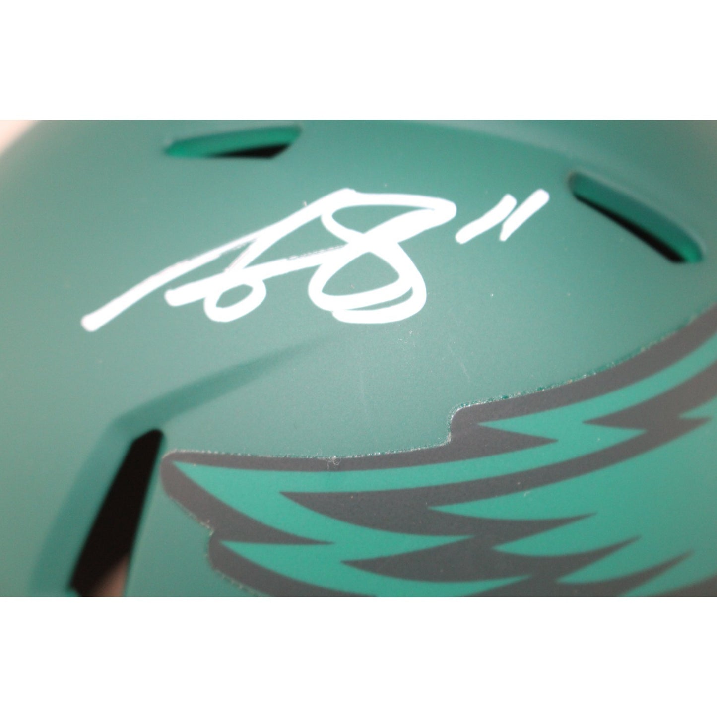 AJ Brown Philadelphia Eagles Autographed Rave Mini Helmet