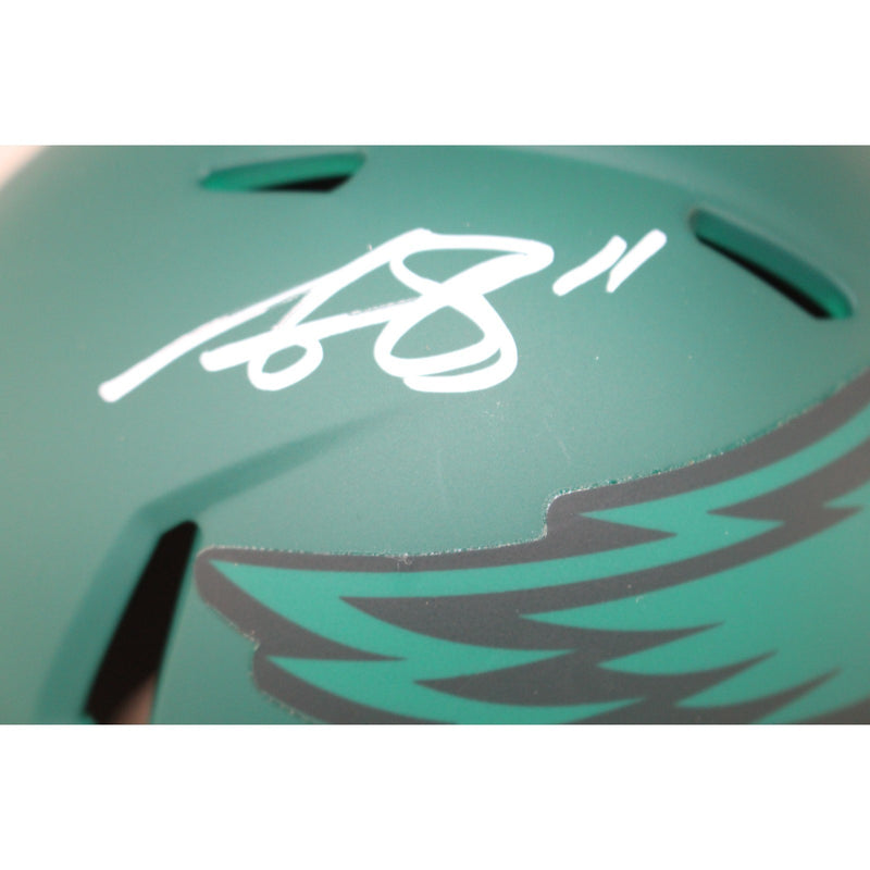 AJ Brown Philadelphia Eagles Autographed Rave Mini Helmet