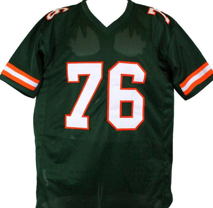 Warren Sapp Signed Green Custom College Jersey - "91 National Champs"