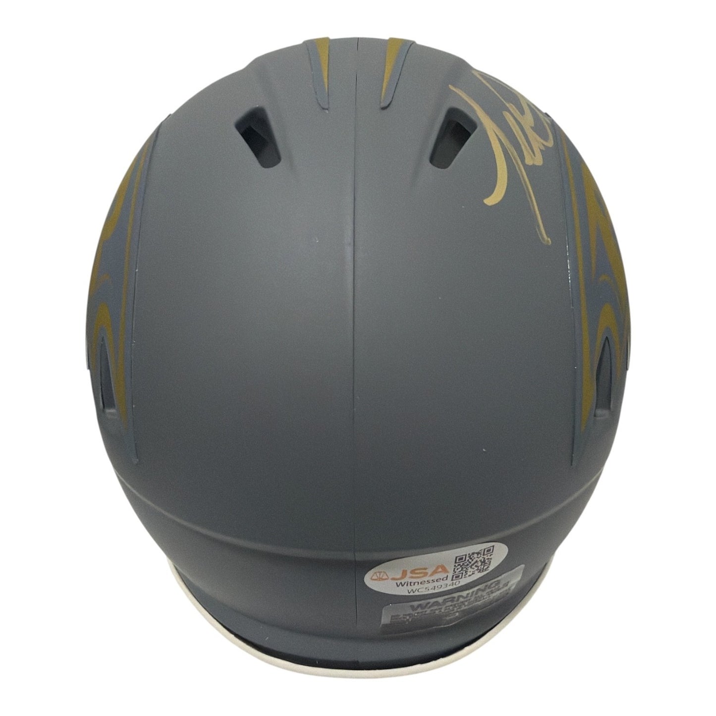 Terrell Suggs Autographed Baltimore Ravens Slate Mini Helmet