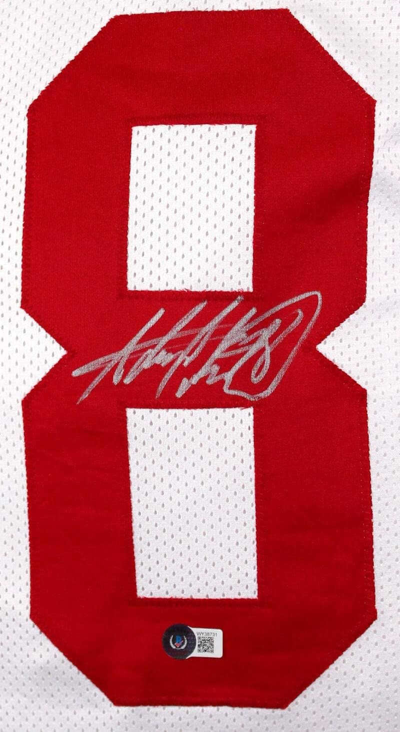 Adrian Peterson Autographed White Custom College Jersey