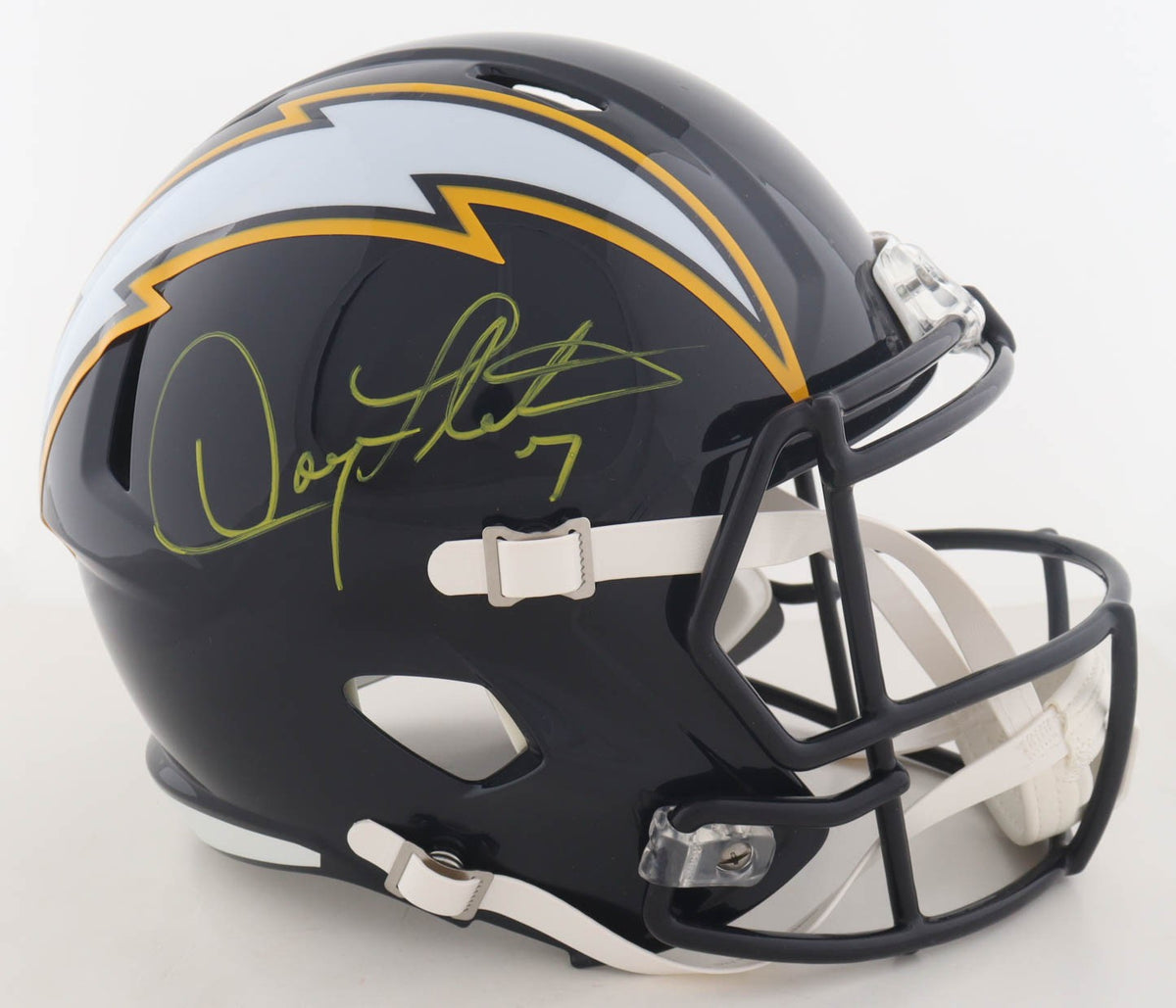 Doug Flutie Signed Los Angeles Chargers Alternate Replica Helmet