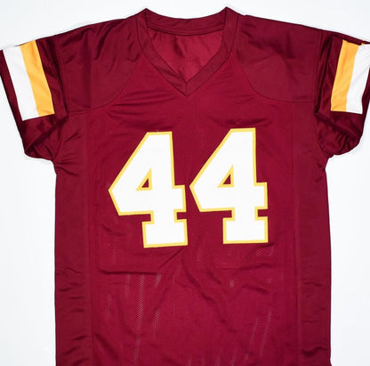 John Riggins Autographed Washington Maroon Custom Jersey (HOF Inscription)
