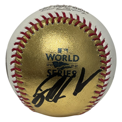Trey Mancini Signed 2022 World Series Gold Limited Edition Baseball (Beckett)