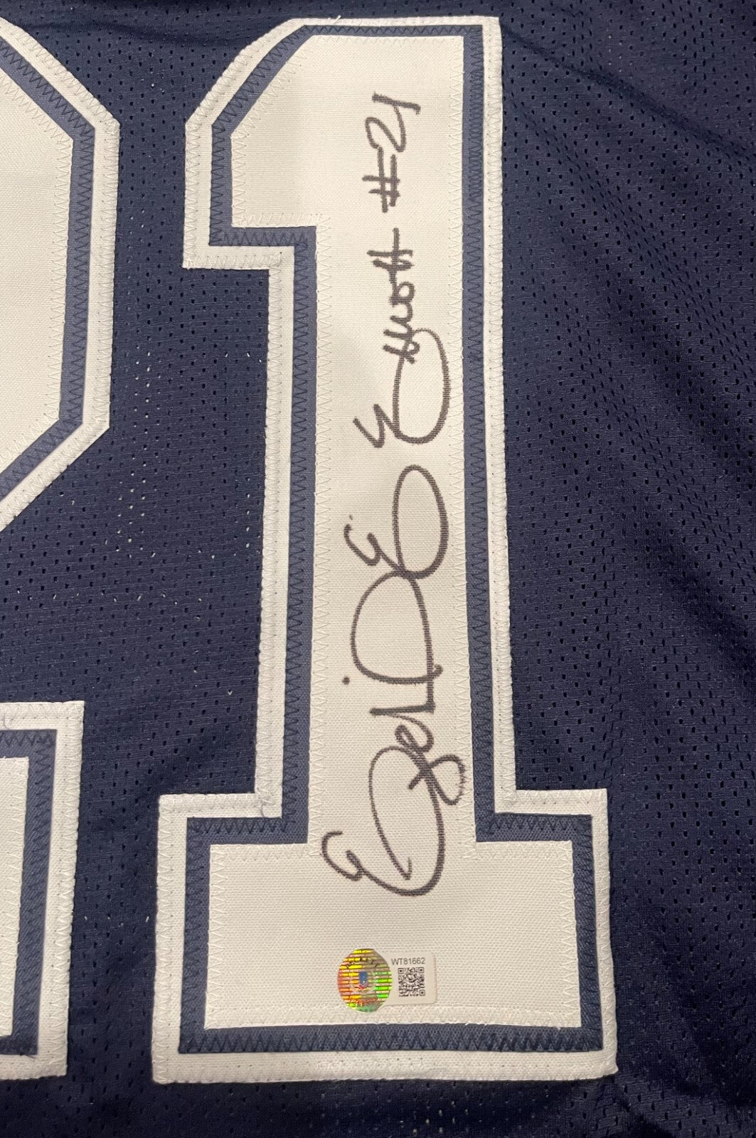 Ezekiel Elliott Signed Dallas Cowboys Custom Football Jersey