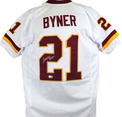 Earnest Byner Autographed White Custom Football Jersey
