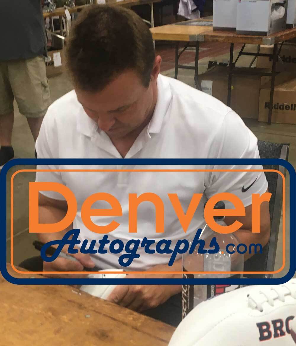 Bill Romanowski Autographed Denver Broncos Logo Football (Beckett COA)