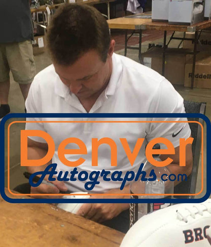 Bill Romanowski Autographed Denver Broncos Logo Football (Beckett COA)