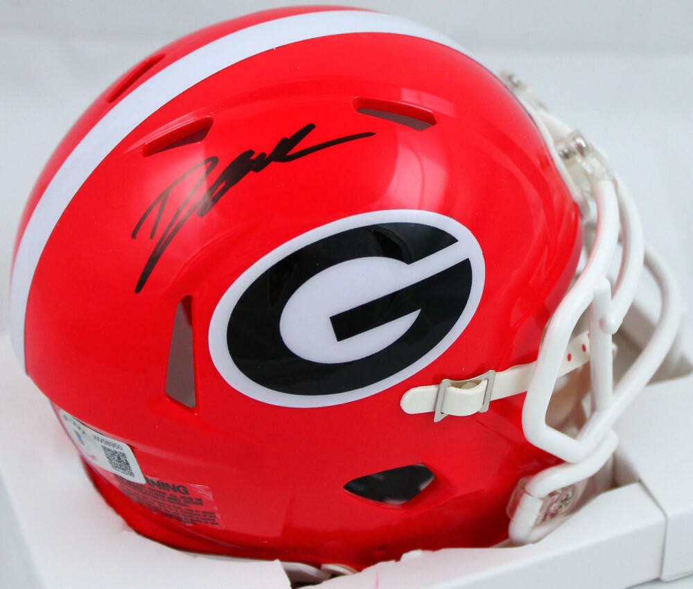 D'Andre Swift Signed Georgia Bulldogs Speed Mini Helmet