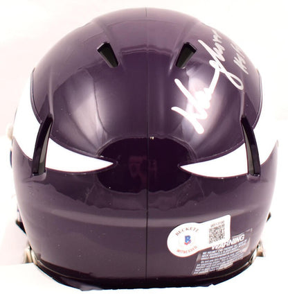 Warren Moon Autographed Minnesota Vikings Throwback Speed Mini Helmet