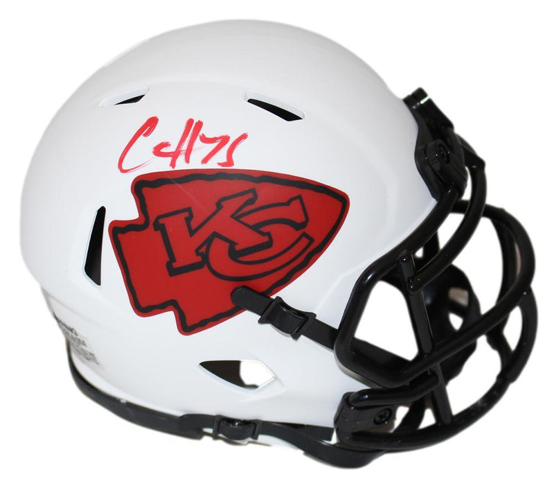 Clyde Edwards-Helaire Signed Kansas City Chiefs Lunar Mini Helmet (Beckett)