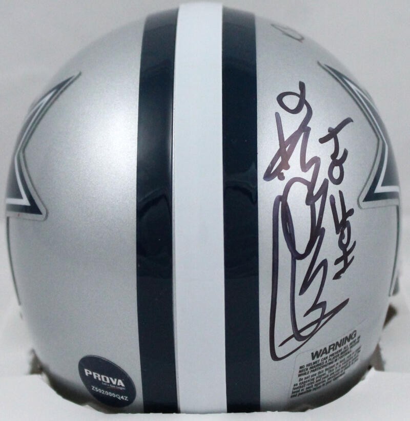 Bob Lilly and Randy White Signed Dallas Cowboys Black Mini Helmet