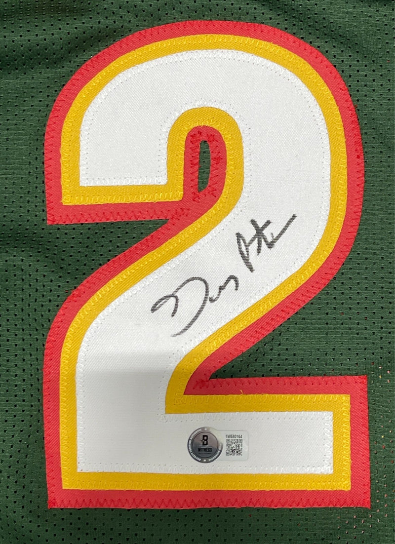 Gary Payton Autographed Seattle Supersonics Custom Basketball Jersey