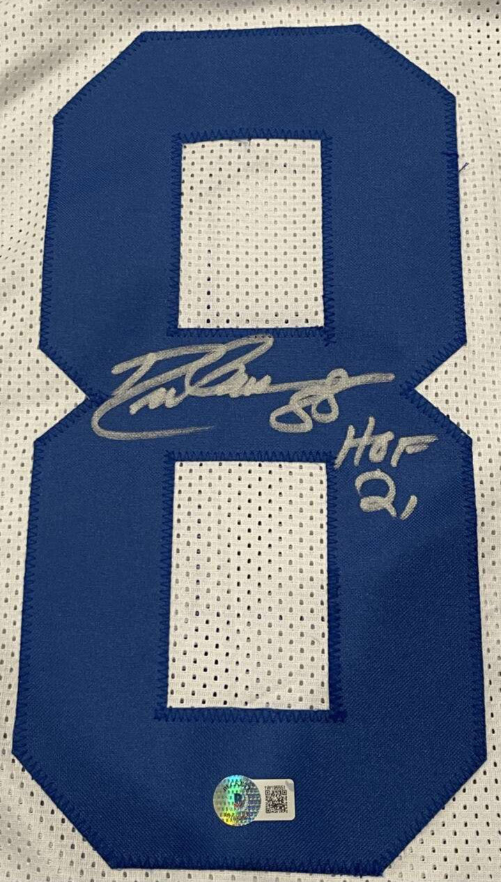Drew Pearson Signed Dallas Cowboys Custom Jersey (HOF 21) Beckett