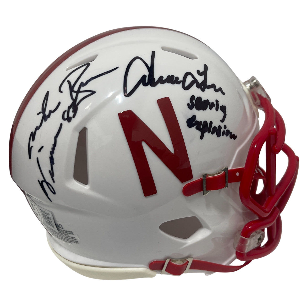 Mike Rozier & Irving Fryar Signed Nebraska Mini Helmet w/ Inscriptions