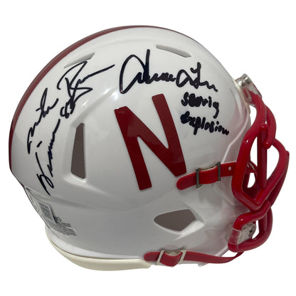 Mike Rozier & Irving Fryar Signed Nebraska Mini Helmet w/ Inscriptions