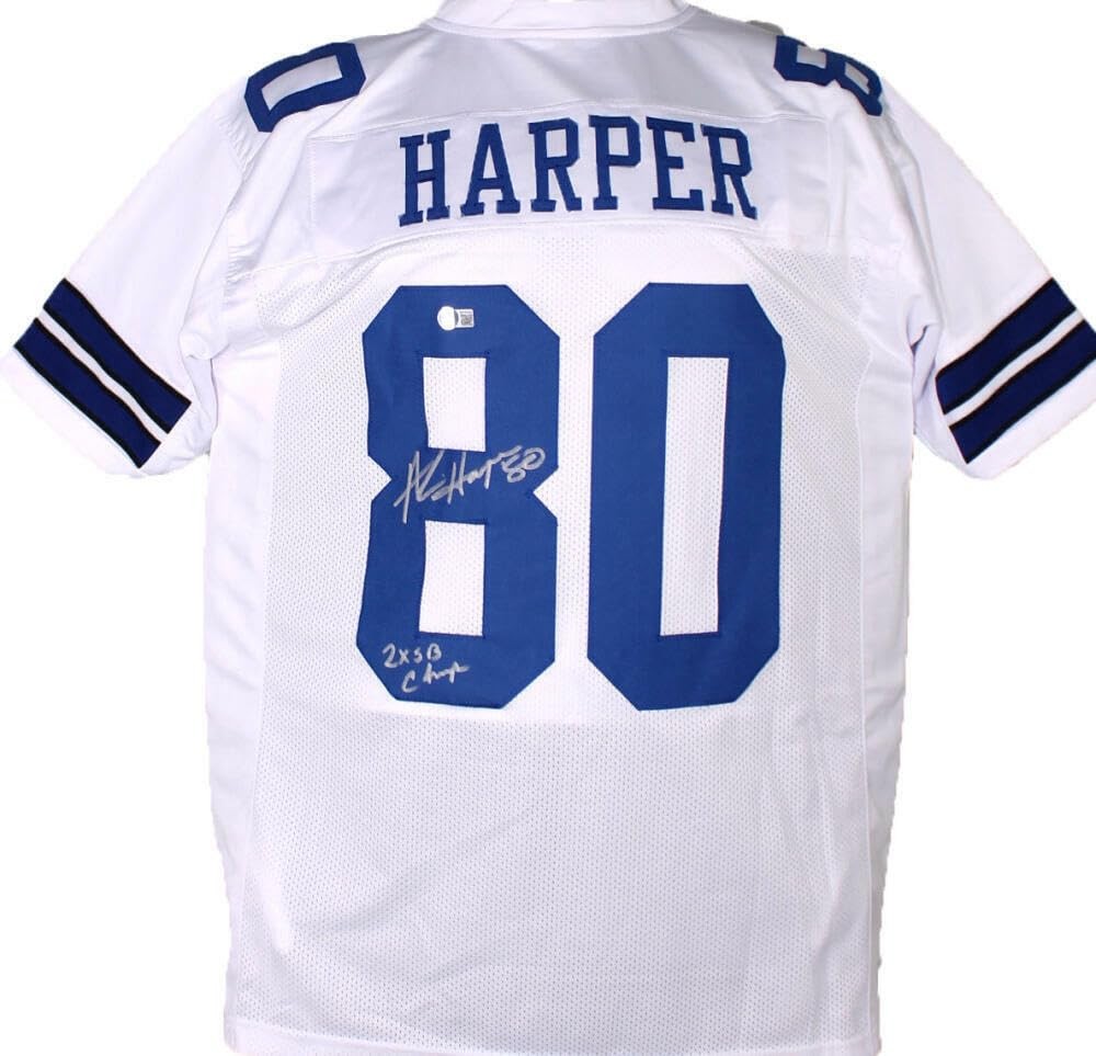 Alvin Harper Autographed White Custom Jersey "2x SB Champs"
