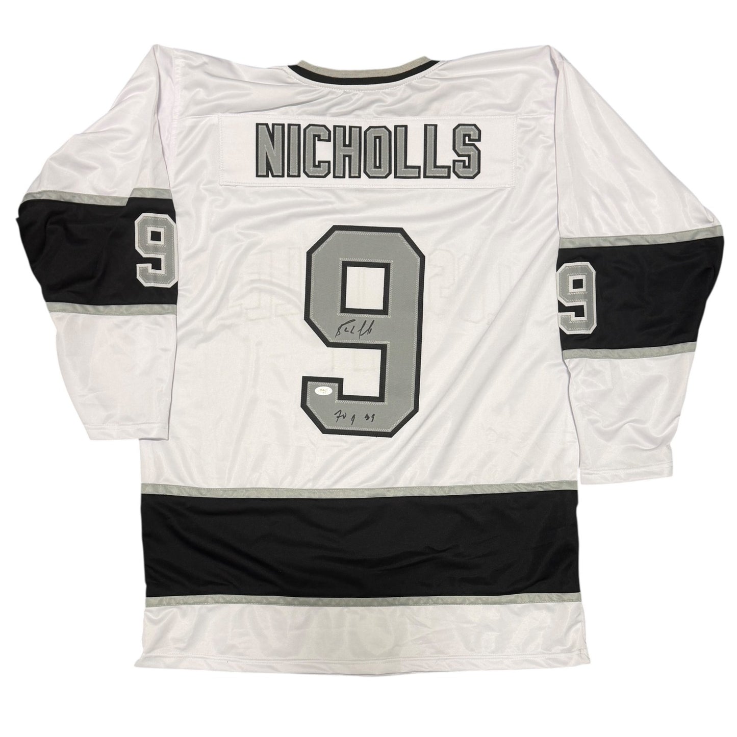 Bernie Nicholls Signed Los Angeles Kings White Custom Jersey (70 Goals '89)