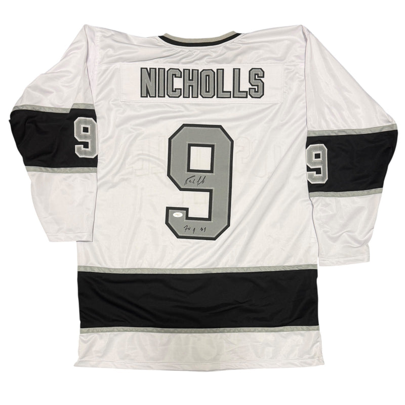 Bernie Nicholls Signed Los Angeles Kings White Custom Jersey (70 Goals '89)