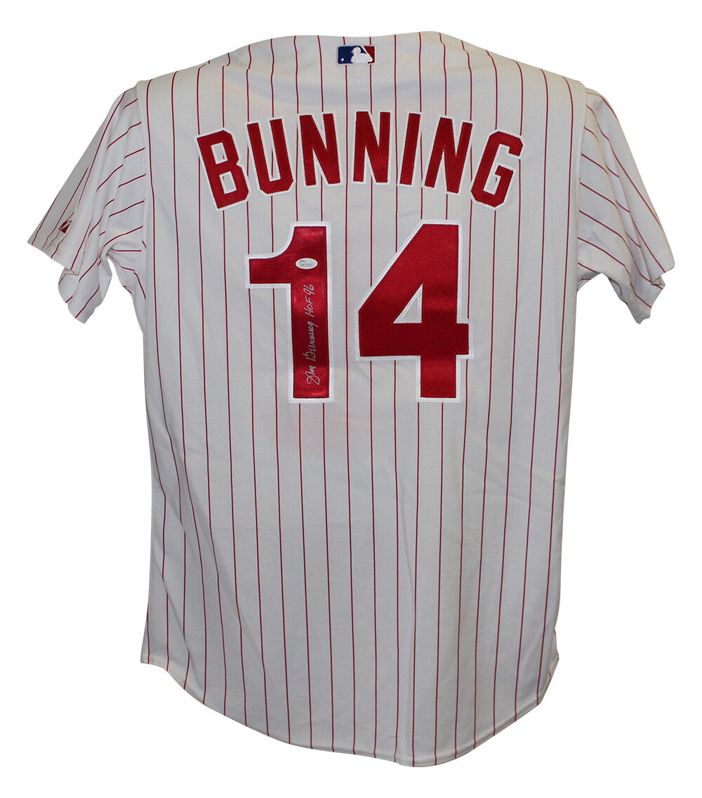 Jim Bunning Signed Philadelphia Phillies Majestic Jersey HOF
