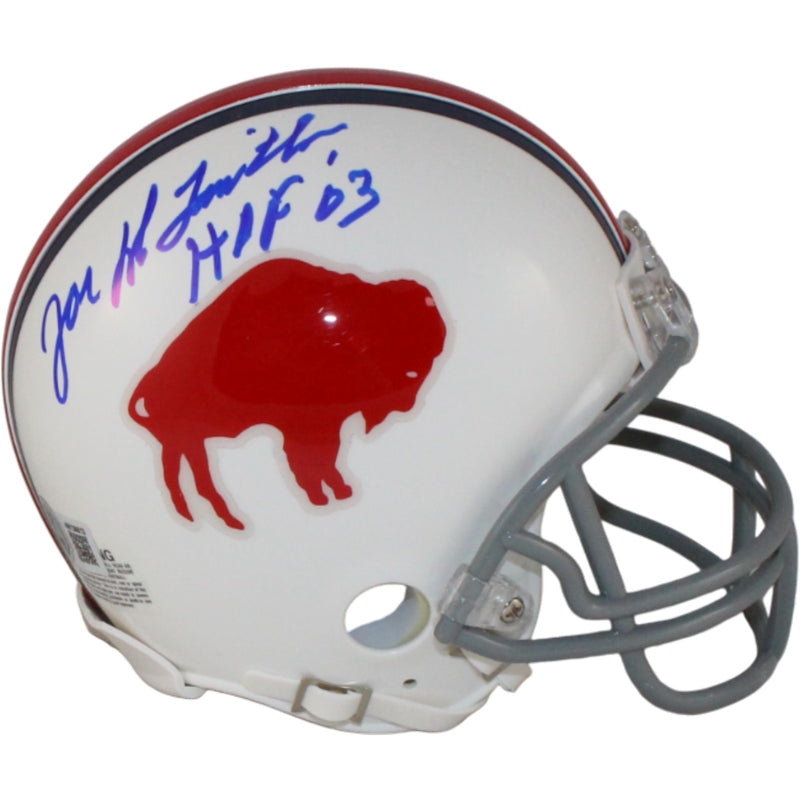 Joe Delamielleure Signed Buffalo Bills Throwback VSR4 Mini Helmet