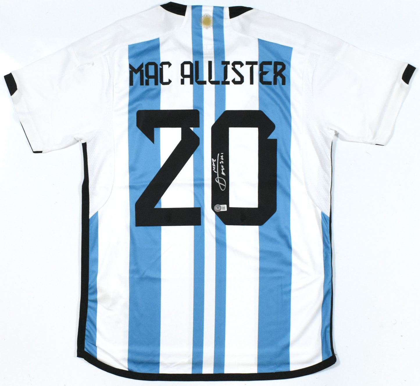 Alexis Mac Allister Signed Argentina Home Soccer Jersey