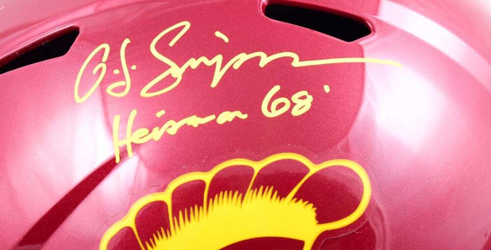 OJ Simpson Signed USC Trojans Full Size Speed Helmet (Heisman 68)