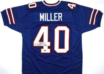 Von Miller Autographed Blue Custom Jersey