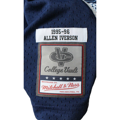 Allen Iverson Signed Georgetown Hoyas Mitchell & Ness Blue Jersey