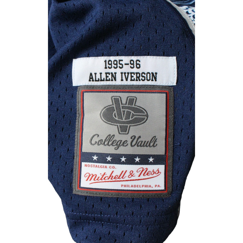 Allen Iverson Signed Georgetown Hoyas Mitchell & Ness Blue Jersey