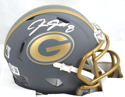 Josh Jacobs Autographed Green Bay Packers Slate Speed Mini Helmet