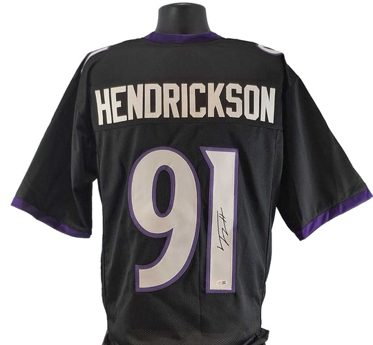 Trey Hendrickson Autographed Baltimore Ravens Black Custom Jersey