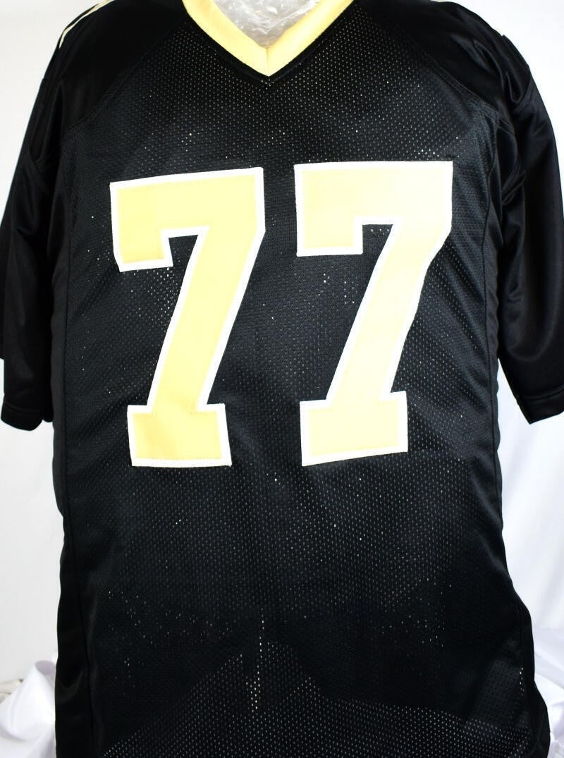 Willie Roaf Autographed New Orleans Saints Custom Black Jersey - HOF Inscribed