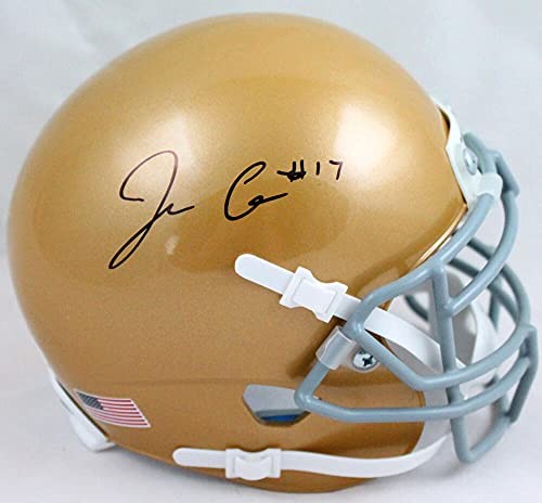 Jack Coan Signed Notre Dame Fighting Irish Black Mini Helmet