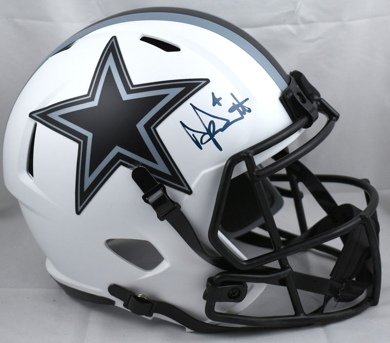 Dak Prescott Autographed Dallas Cowboys Full Size Lunar Speed Helmet