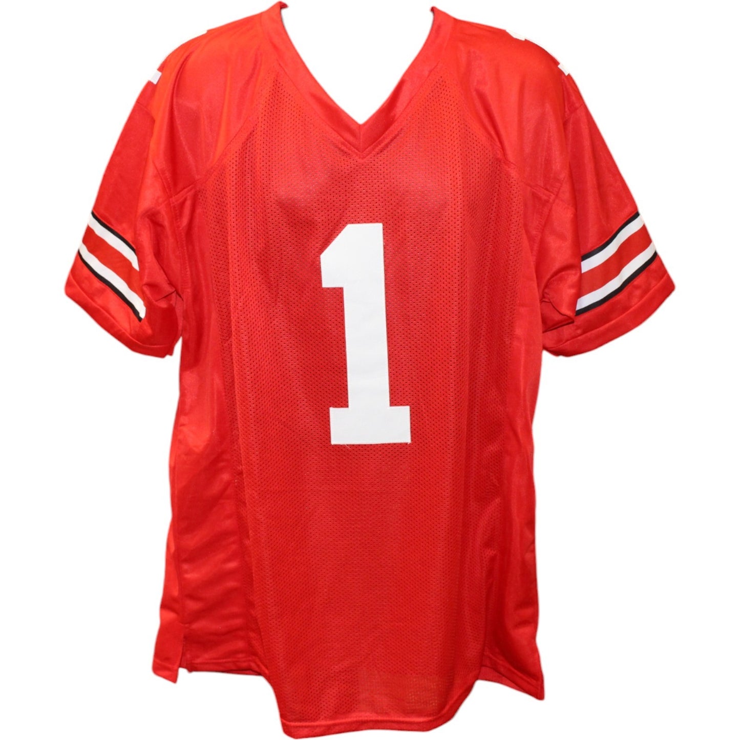 Quinshon Judkins Autographed College Style Red Jersey