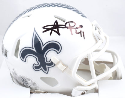 Alvin Kamara Signed New Orleans Saints 2024 Salute to Service Mini Helmet