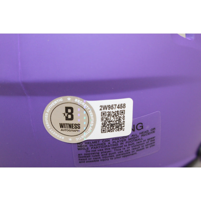 Ed Reed Signed Baltimore Ravens Rave Mini Helmet (BAS COA)