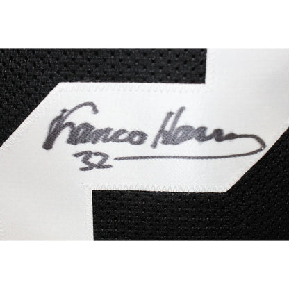 Franco Harris Autographed Pittsburgh Steelers Black Custom Jersey