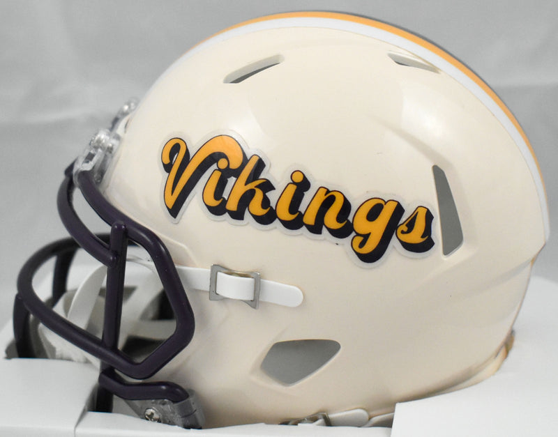 Justin Jefferson Signed Minnesota Vikings Retro Speed Mini Helmet