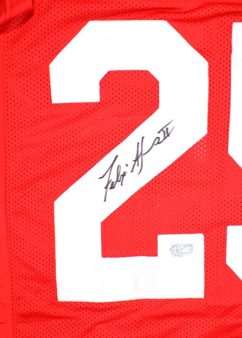 Felix Jones Signed Red Custom Football Jersey