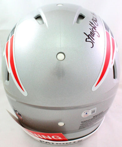 Randy Moss Signed New England Patriots Full Size Speed Authentic Helmet