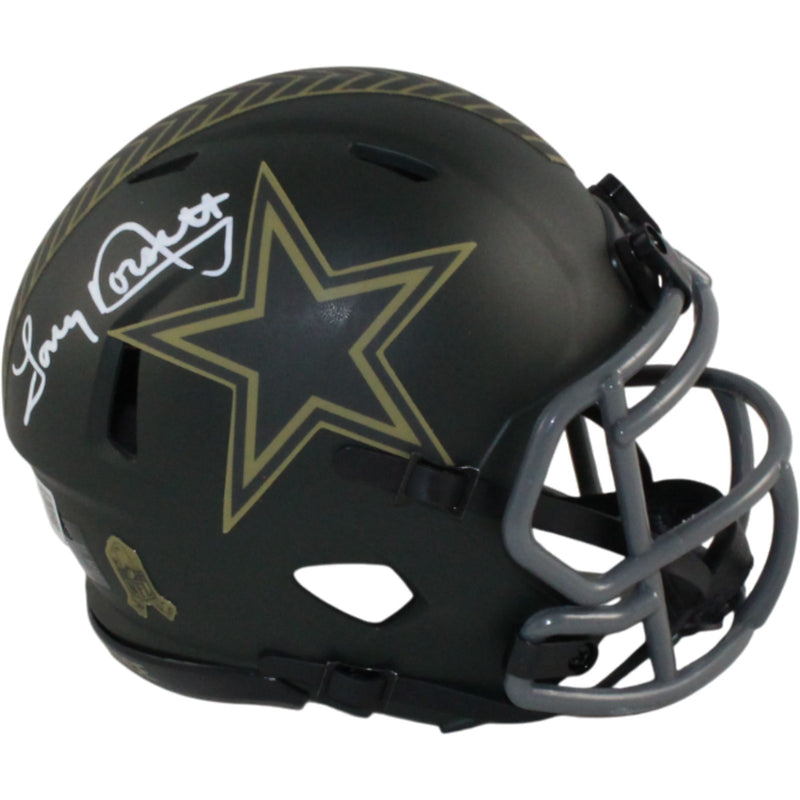 Tony Dorsett Dallas Cowboys Autographed 2025 Salute to Service Mini Helmet
