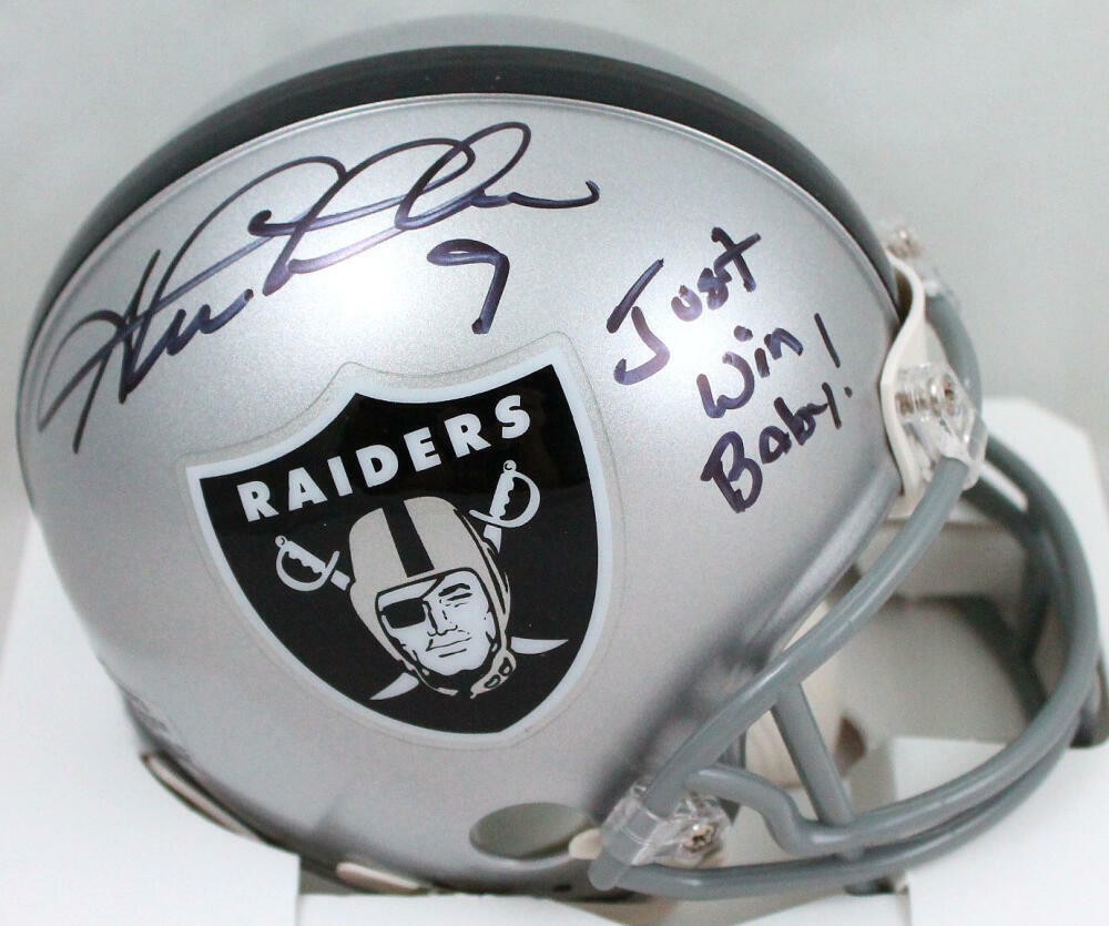 Shane Lechler Signed Oakland Raiders Mini Helmet Inscribed "Just Win Baby"